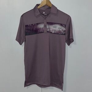 All in Motion Striped Polo Shirt Men’s S Small Lilac Purple